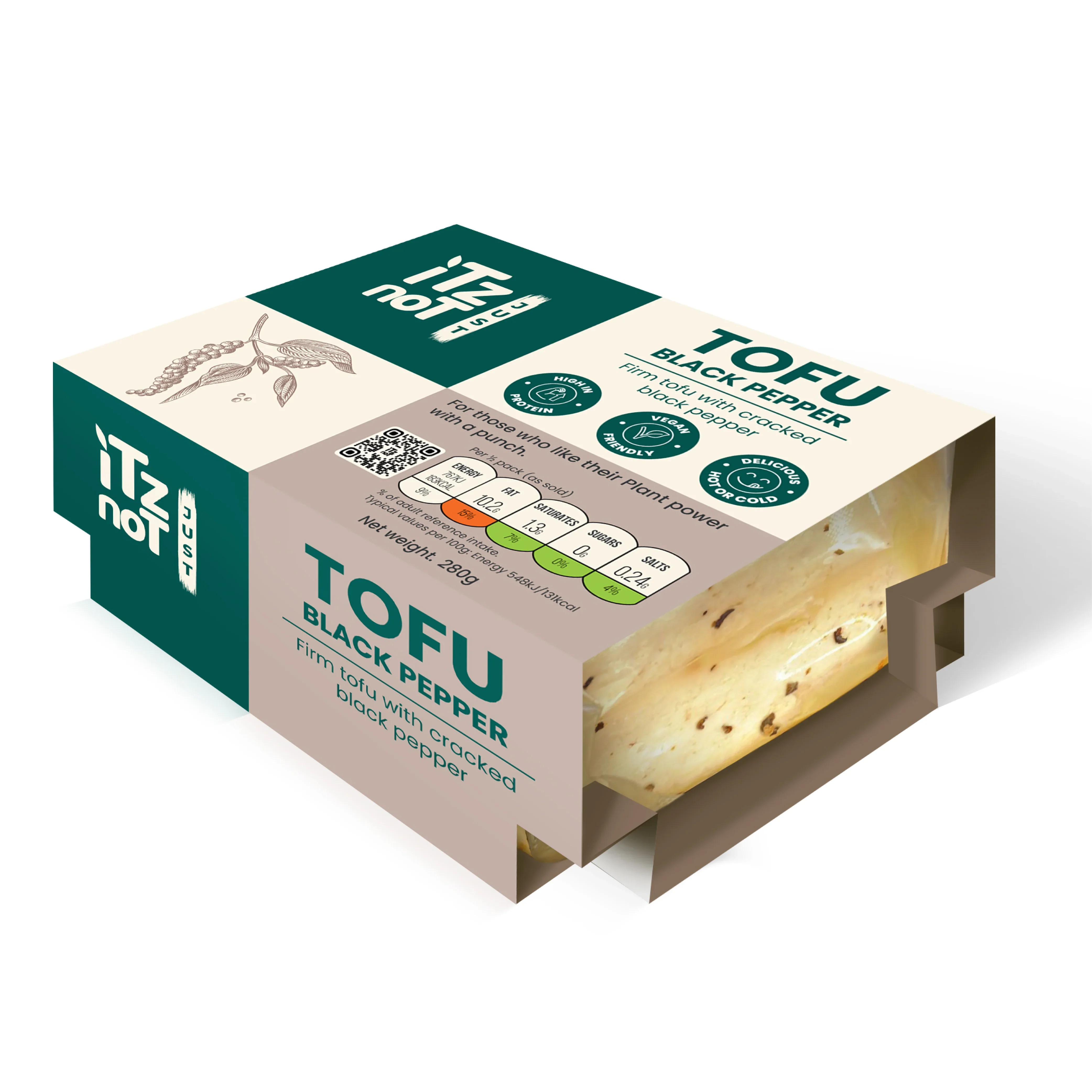 Black Pepper Tofu - ITZ NOT Just TOFU - 280g