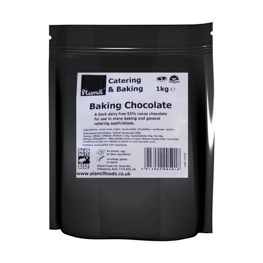 Free From Baking Chocolate - Plamil - 1kg