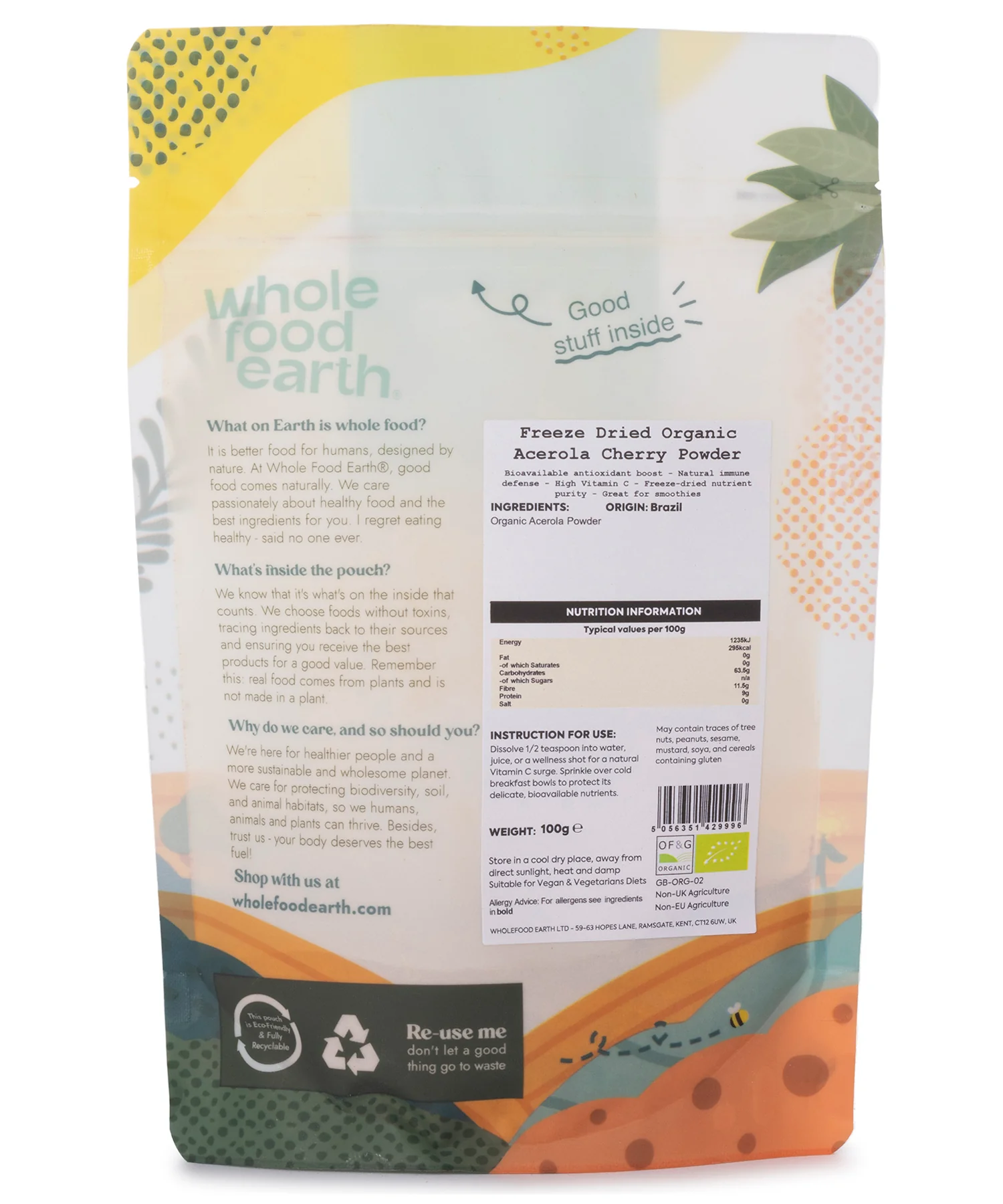 Freeze Dried Organic Acerola Cherry Powder - Image 2