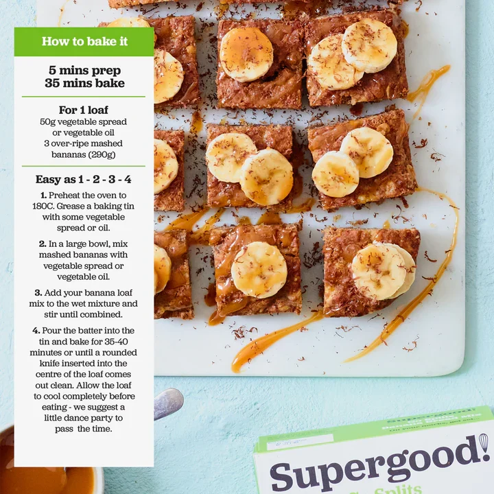 Go Splits Banana Bread Mix - Supergood - 250g - Image 5