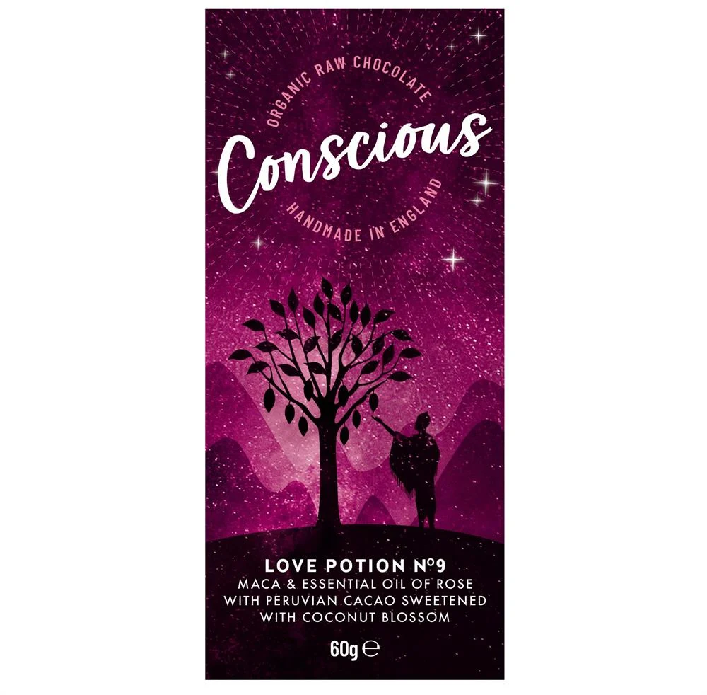 Love Potion No 9 Chocolate Bar - 60g - Conscious Chocolate