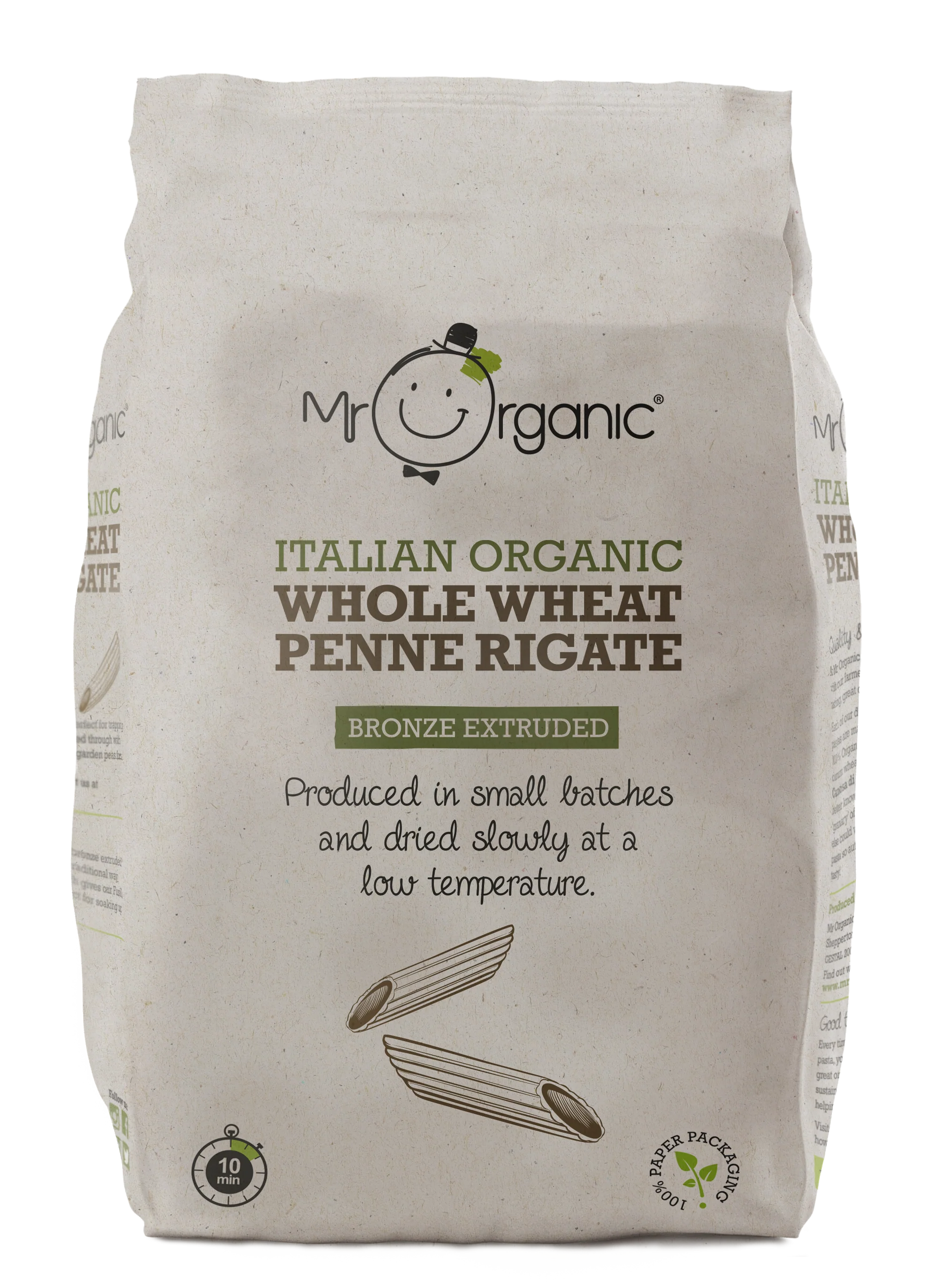 Whole Wheat Penne - Mr Organic - 500g