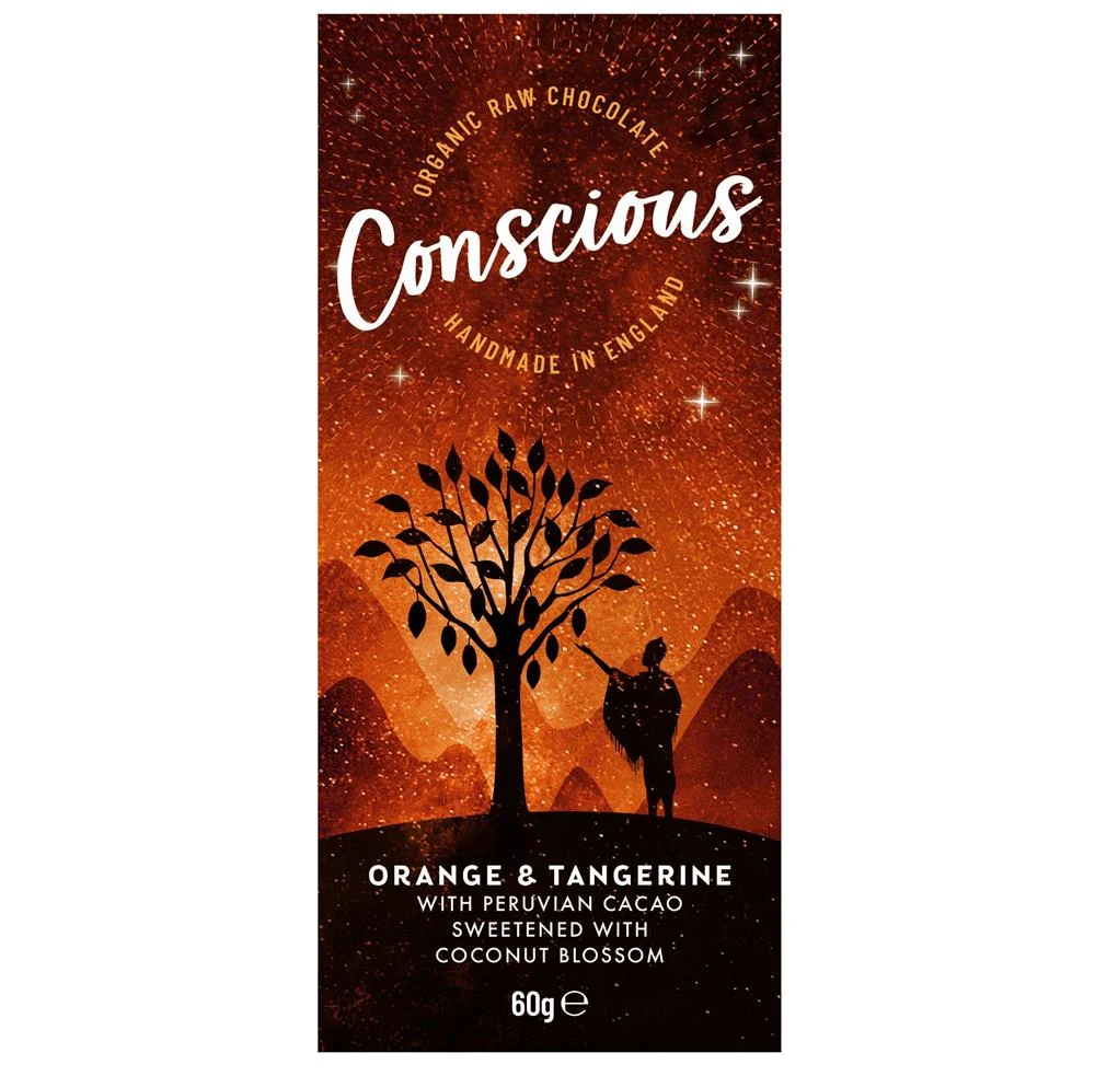 Orange & Tangerine Chocolate Bar - 60g - Conscious Chocolate