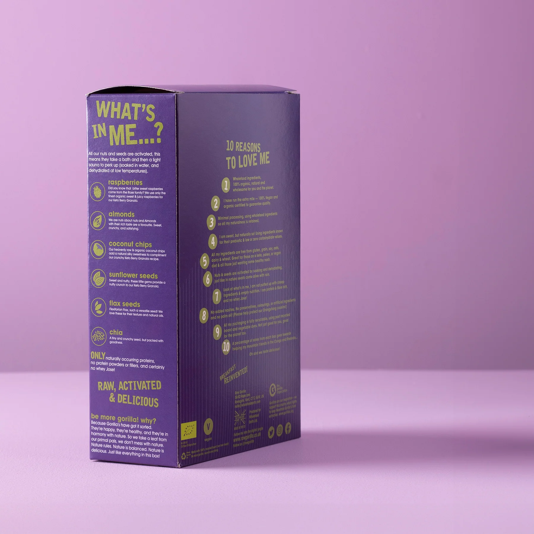 Organic Berry Granola Cereal Keto - 250g - RAWGORILLA - Image 4