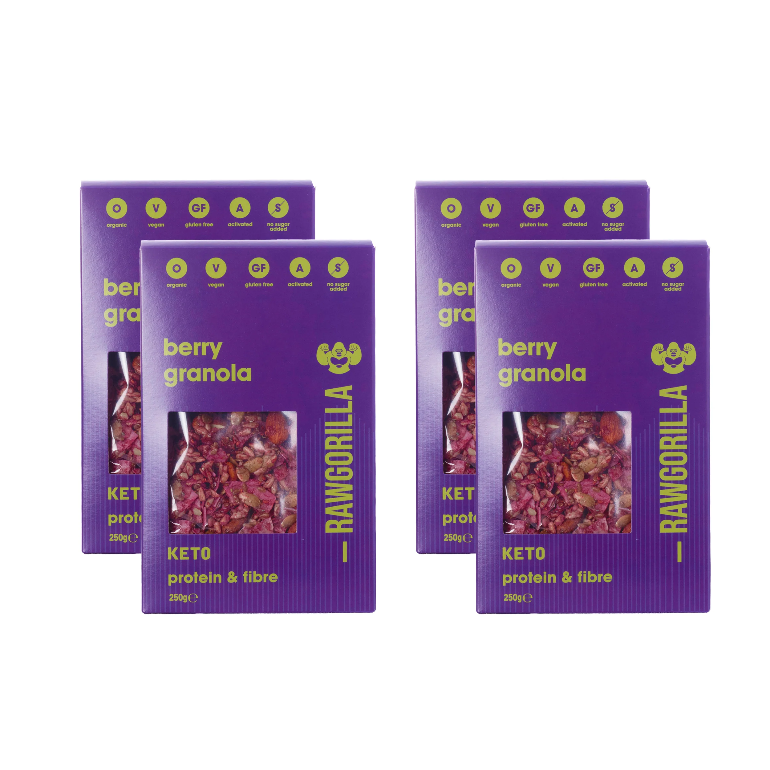 Organic Berry Granola Cereal Keto - 250g - RAWGORILLA - Image 7
