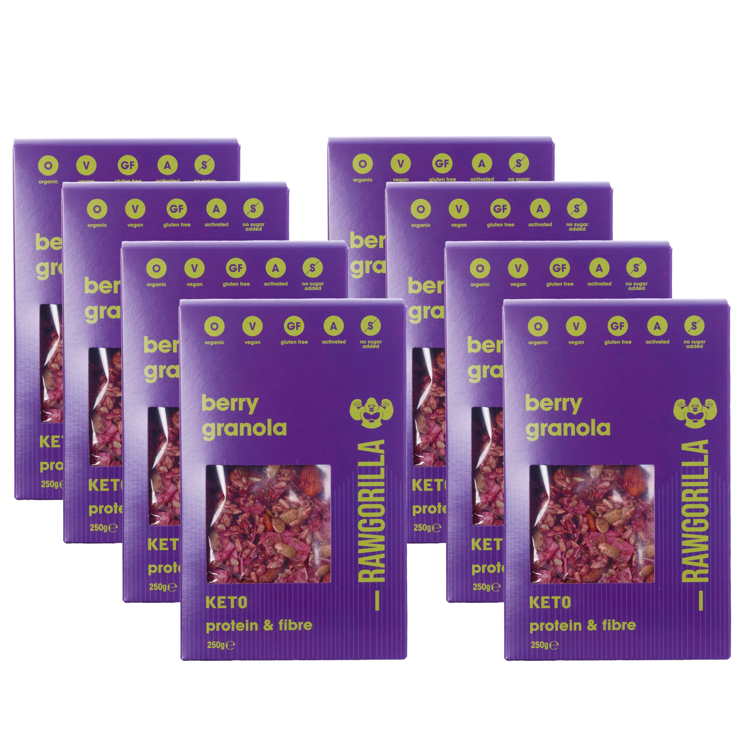 Organic Berry Granola Cereal Keto - 250g - RAWGORILLA - Image 9