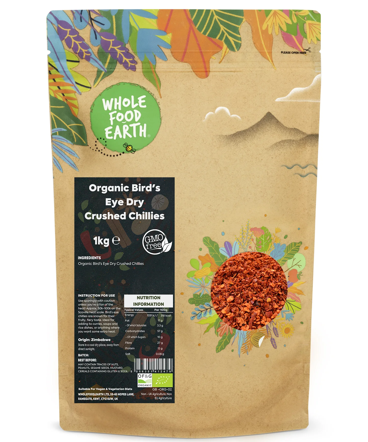 Organic Bird's Eye Chilli Crushed - Image 7