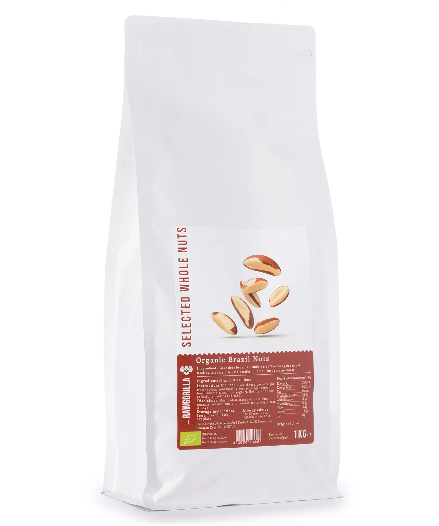 Organic Brazil Nuts - RAWGORILLA - 1kg - Image 3