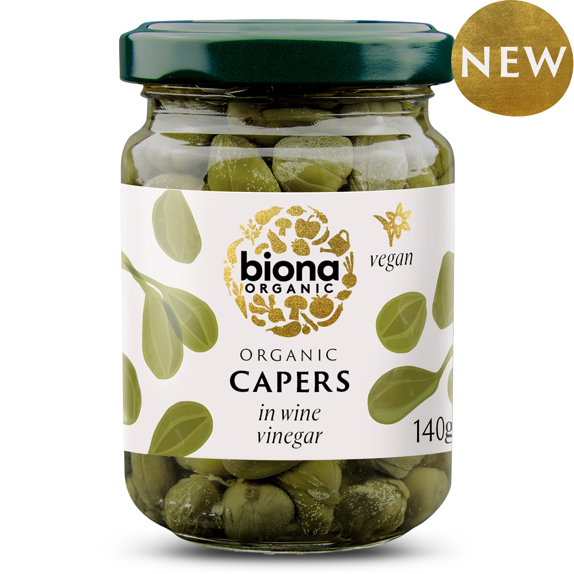 Organic Capers in wine vinegar - 140g - Biona