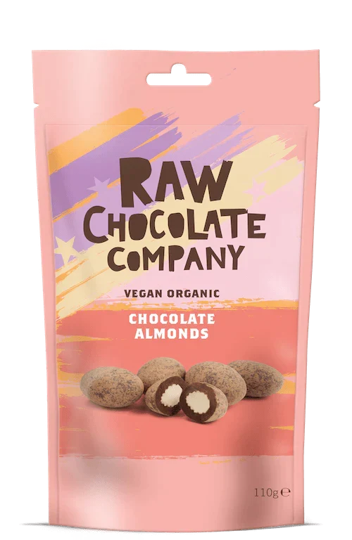 Organic Chocolate Almonds - 100g - Raw Chocolate Company - Image 3