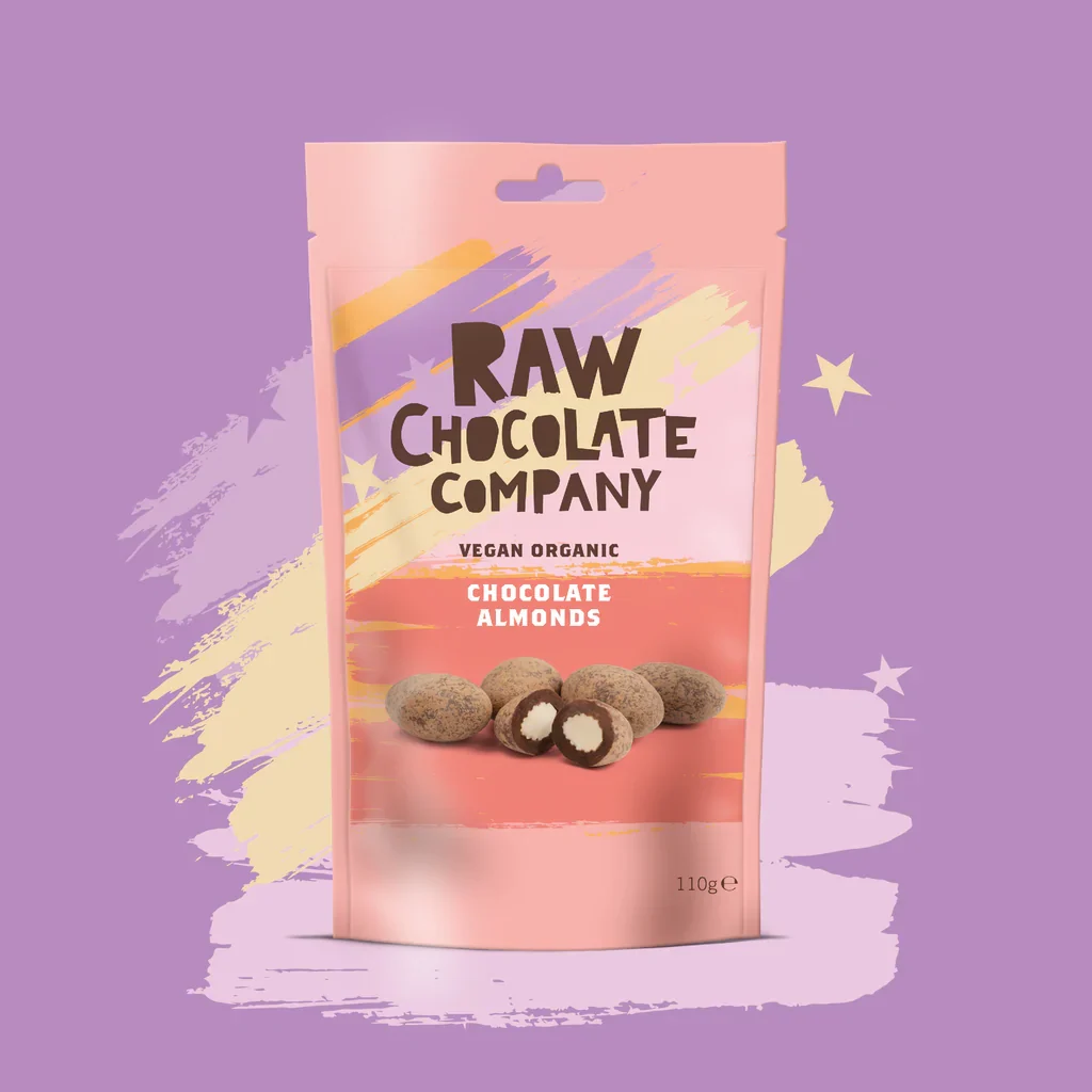 Organic Chocolate Almonds - 100g - Raw Chocolate Company - Image 4