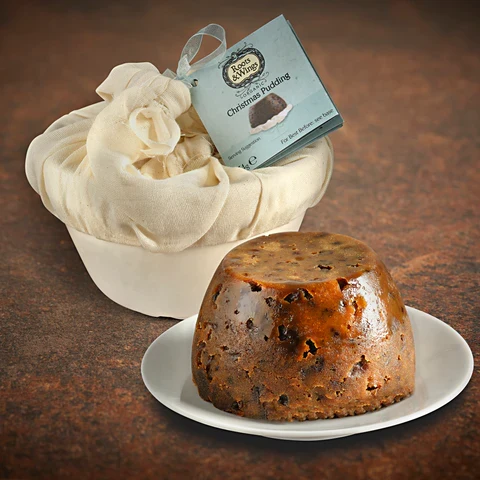 Organic Christmas Pudding in Ceramic Bowl - Roots and Wings - 454g - Image 2