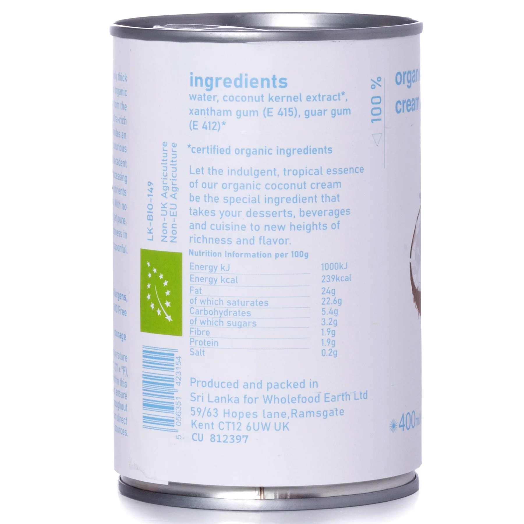 Organic Coconut Cream - 400ml - RAWGORILLA - Image 4