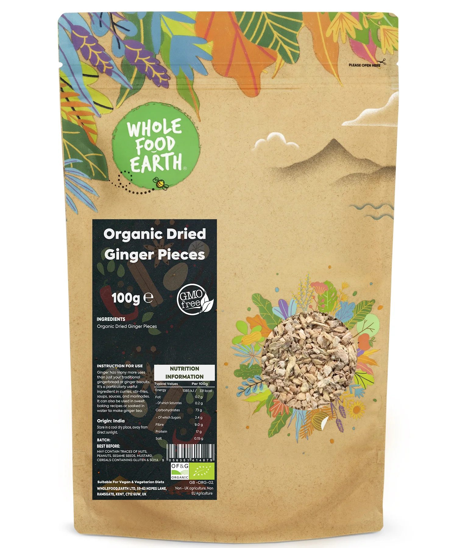 Organic Ginger Root Cut Pieces - Image 2