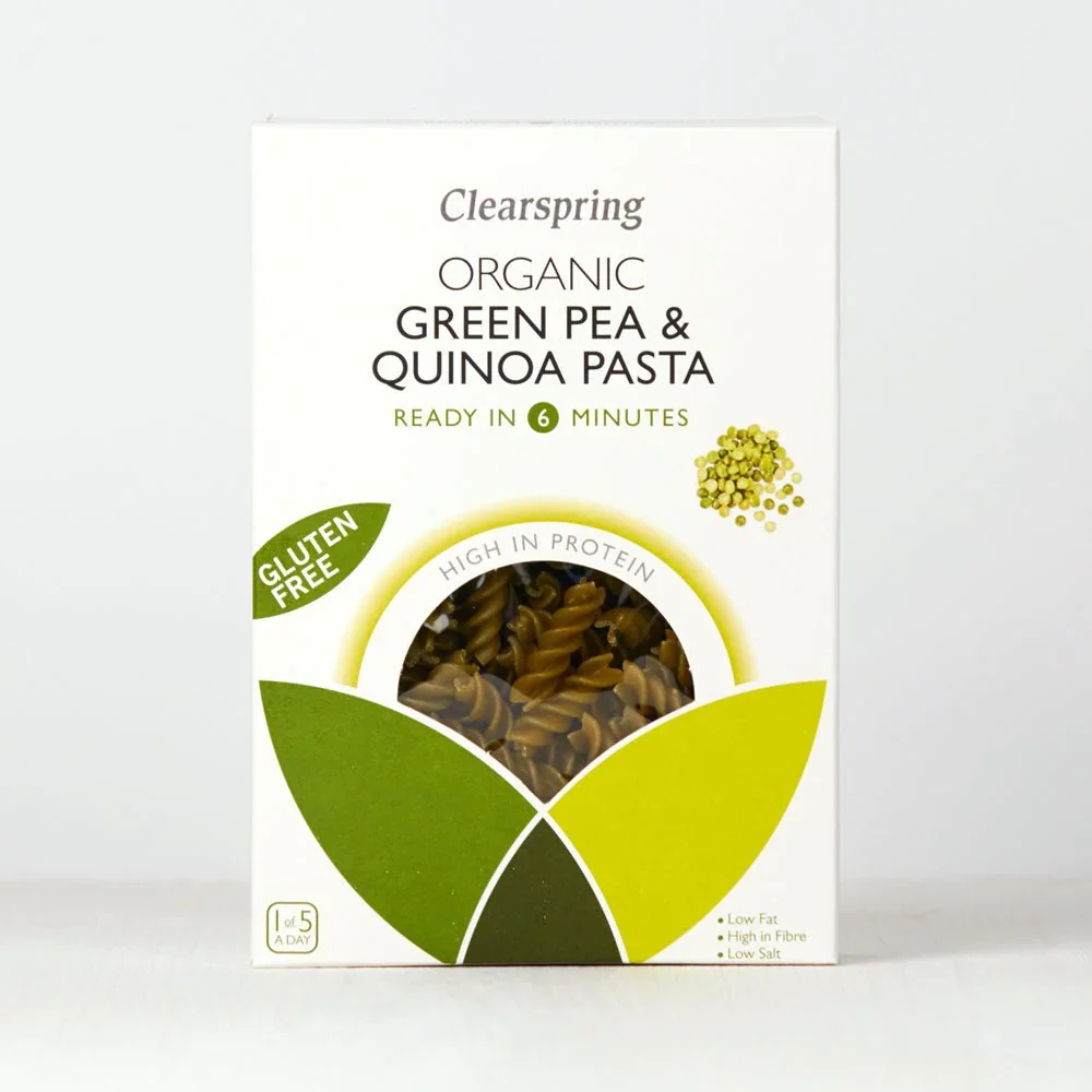 Organic Green Pea & Quinoa Pasta - 250g - Clearspring - Image 3