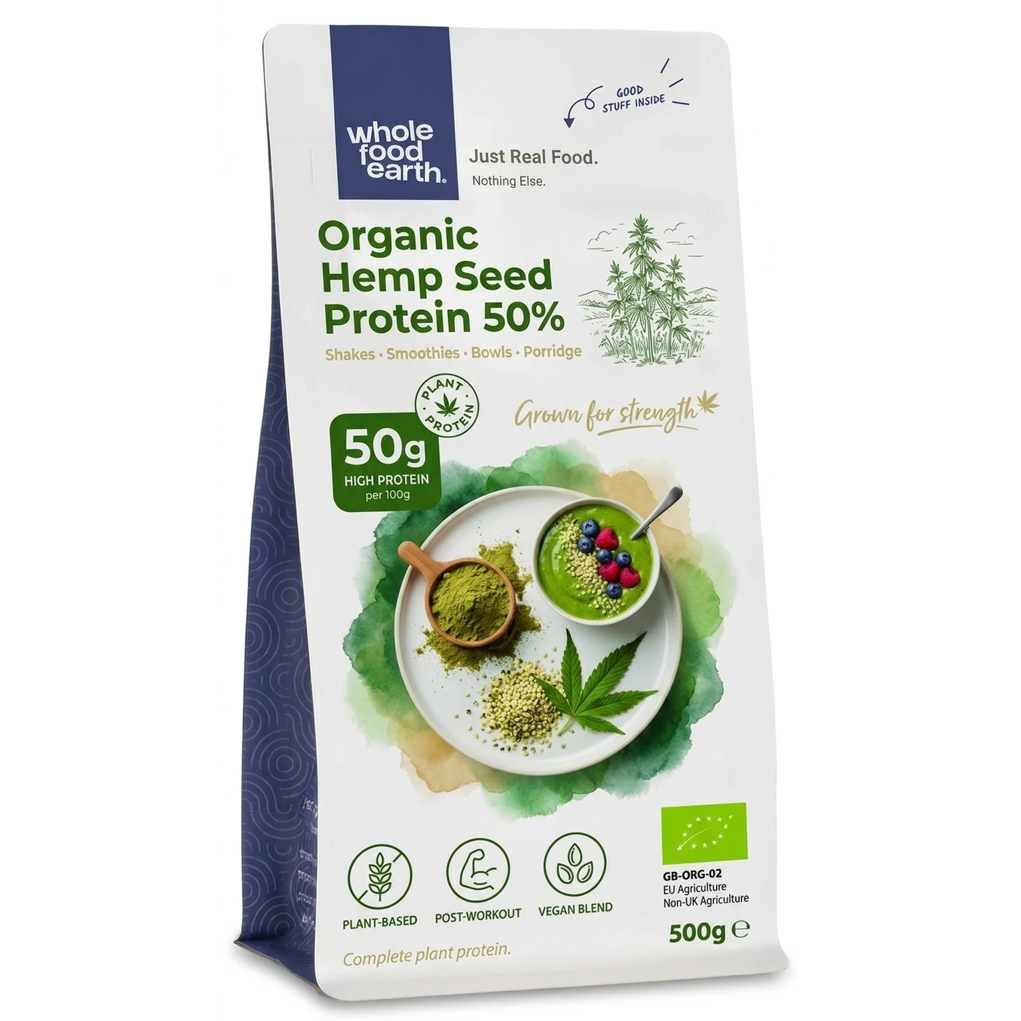 Organic Hemp Seed Protein Powder 50%
