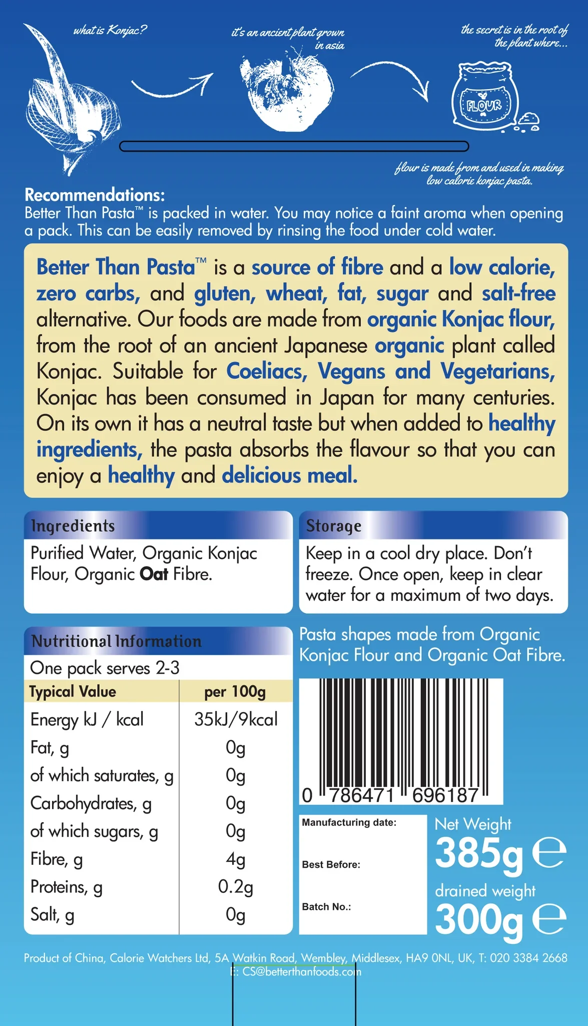 Organic Konjac Pasta Spaghetti - Better Than - 385g - Image 2