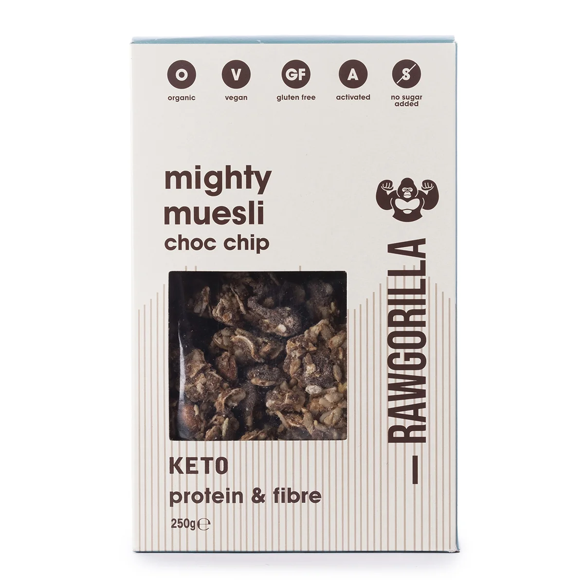 Organic Mighty Muesli Chocolate Chip Keto - 250g - RAWGORILLA