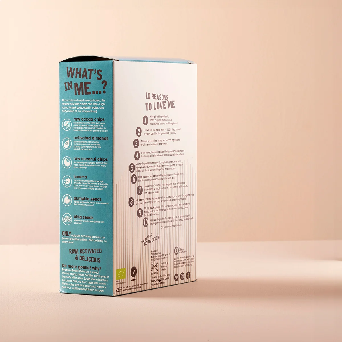 Organic Mighty Muesli Chocolate Chip Keto - 250g - RAWGORILLA - Image 4