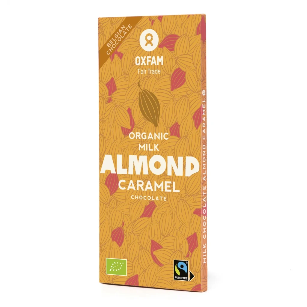 Organic Milk Chocolate Almond & Caramel - Oxfam Fair Trade - 100g