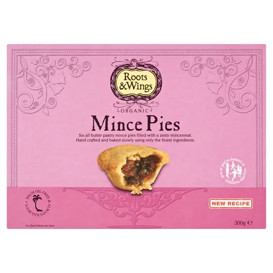 Organic Mince Pies - Roots and Wings - 300g