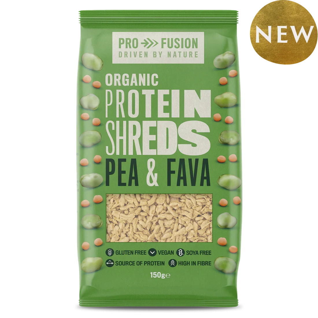 Organic Protein Shreds - Pea & Fava - 150g - Profusion - Image 2