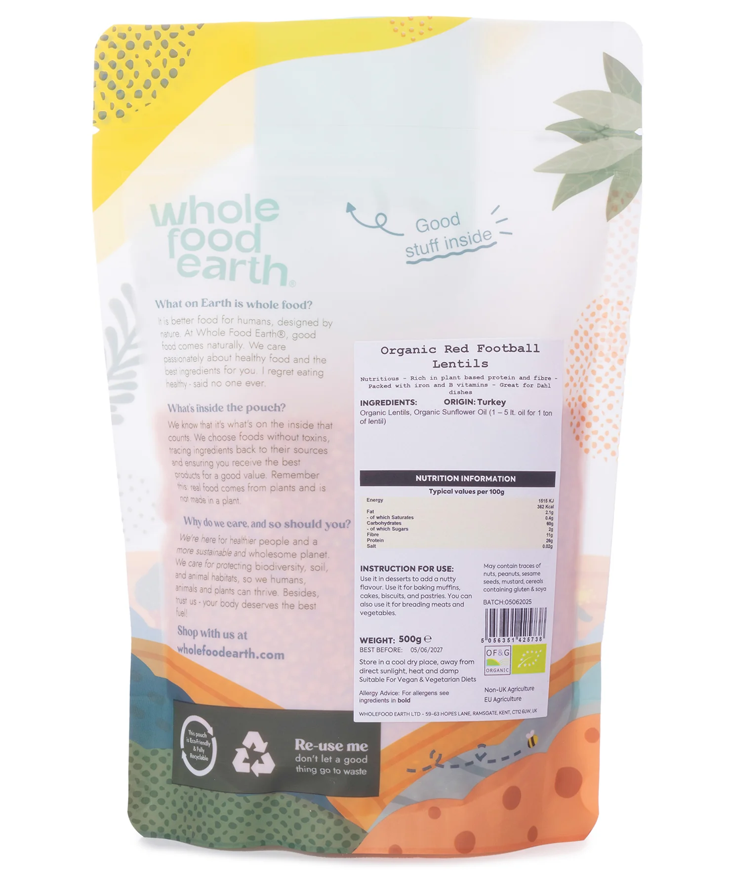 Organic Red Football Lentils - Image 4