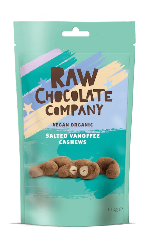 Organic Salted Vanoffee Cashews - 100g - Raw Chocolate Company - Image 2