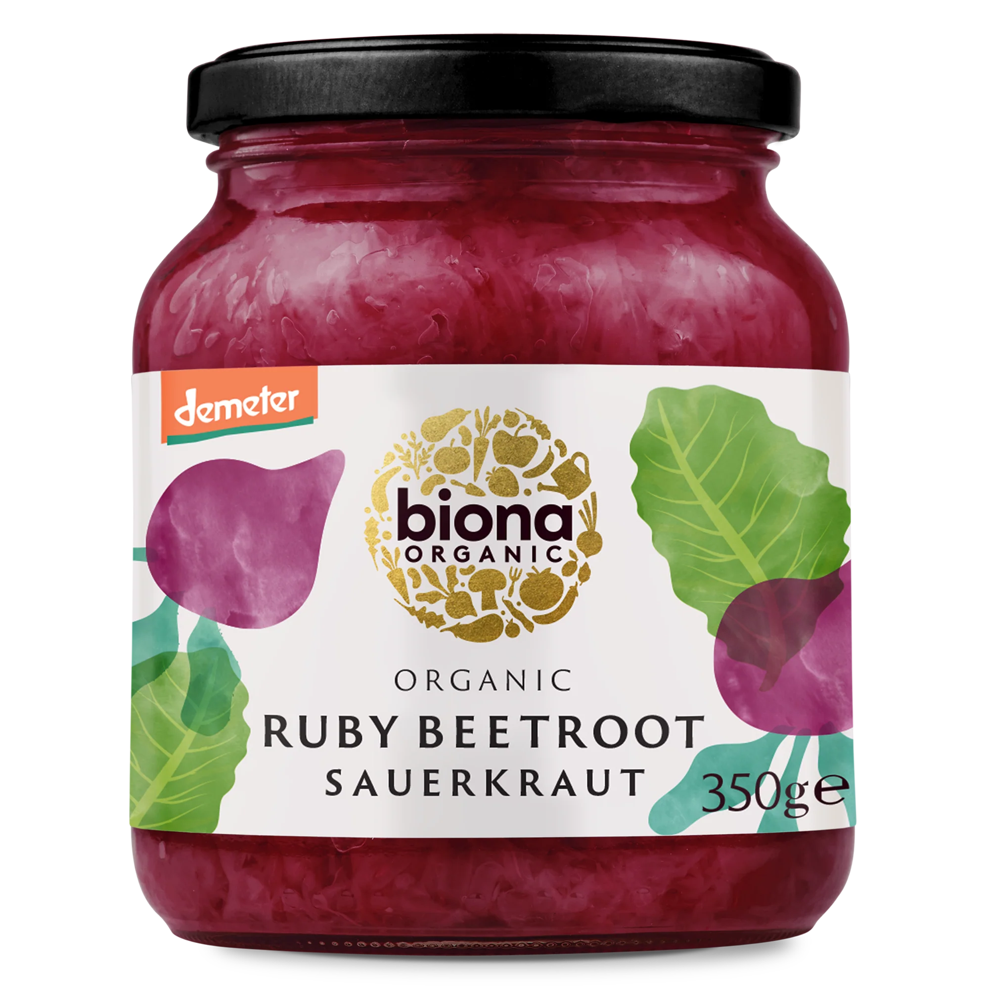 Organic Sauerkraut Ruby Red - 350g - Biona - Image 2