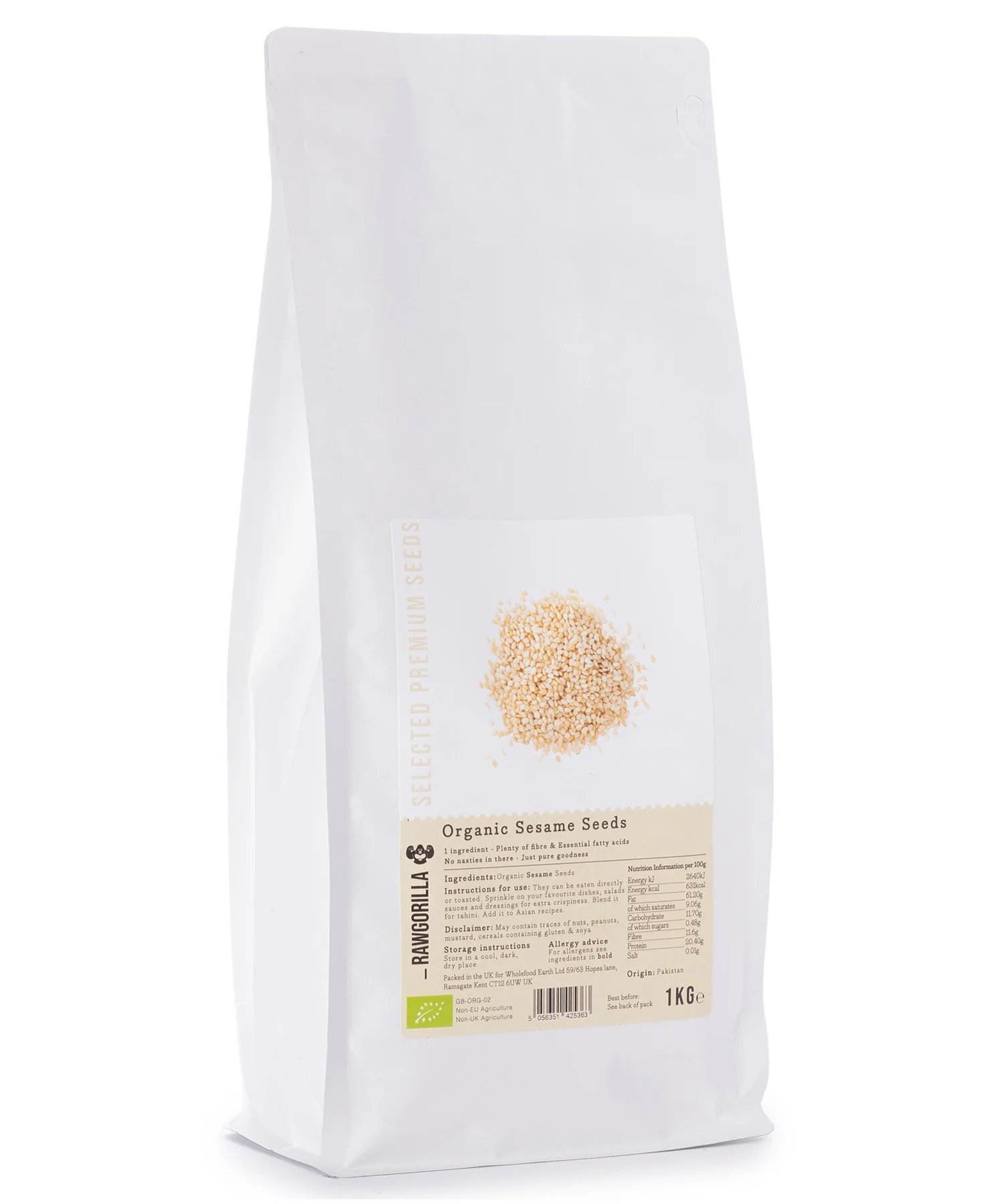 Organic Sesame Seeds - RAWGORILLA - 1kg - Image 3