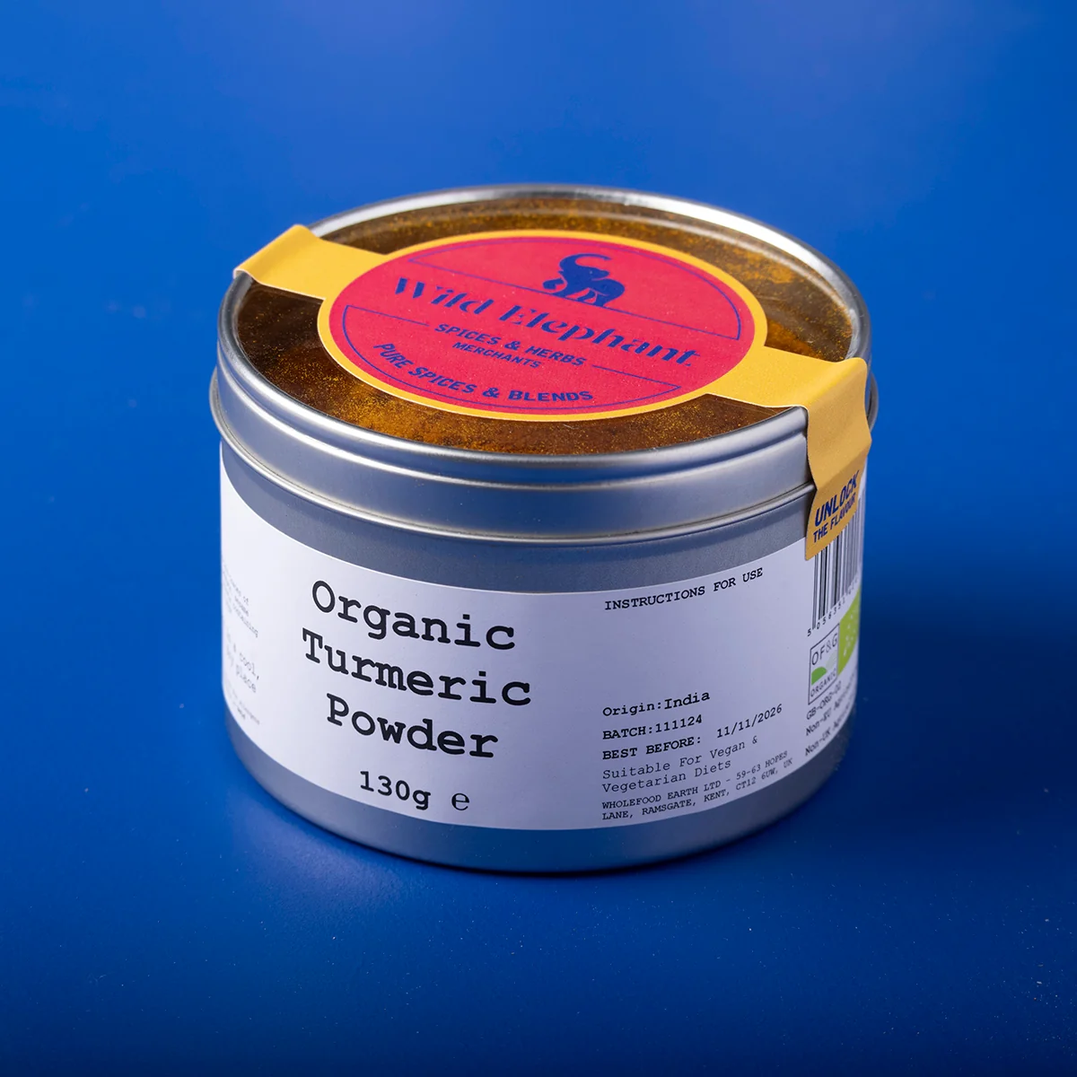 Organic Turmeric Powder - Wild Elephant - 130g - Image 2