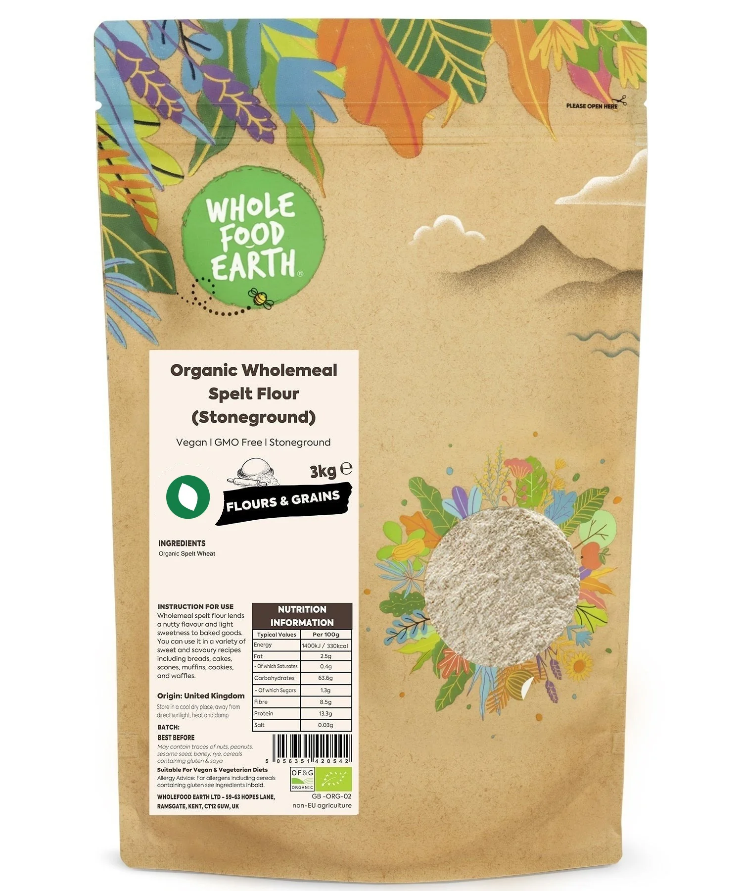 Organic Wholemeal Spelt Flour (Stoneground) - Image 4