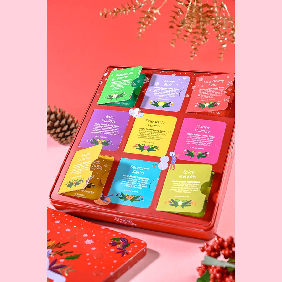 Premium Holiday Collection Red Gift Tin - English Tea Shop - 72 Bags - Image 3