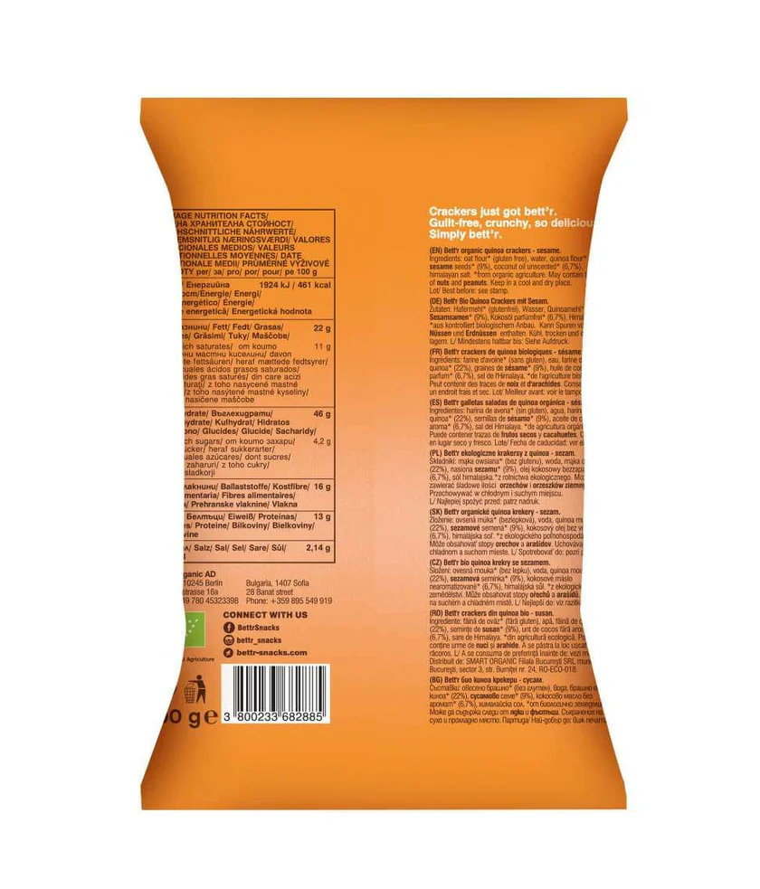 Quinoa Crackers with Sesame - Bettr - 100g - Image 2