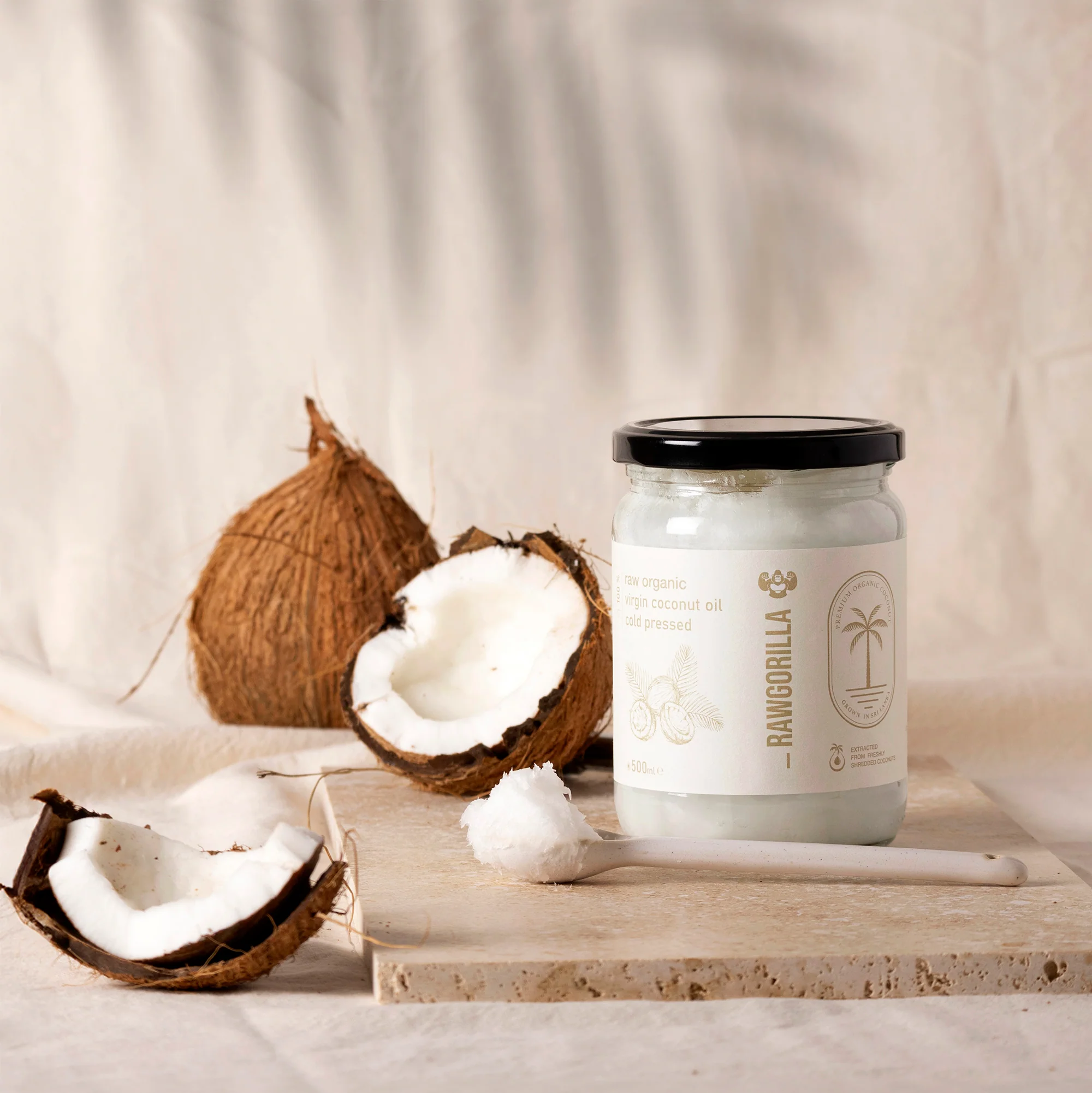 Raw Organic Virgin Coconut Oil - 500ml - RAWGORILLA - Image 2