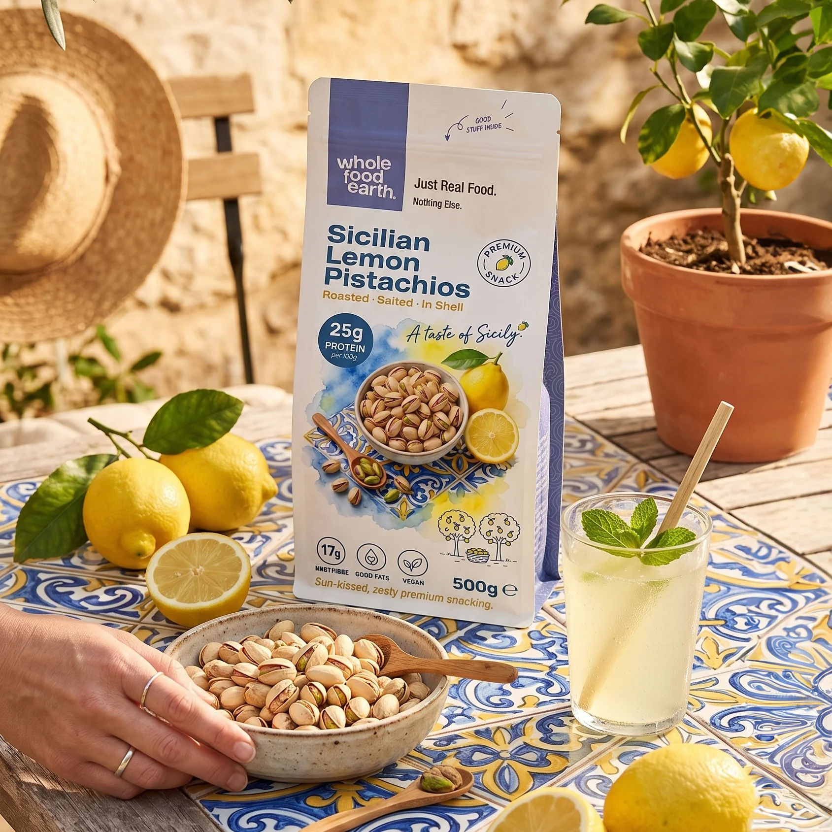 Sicilian Lemon Roasted & Salted Pistachios - Image 2