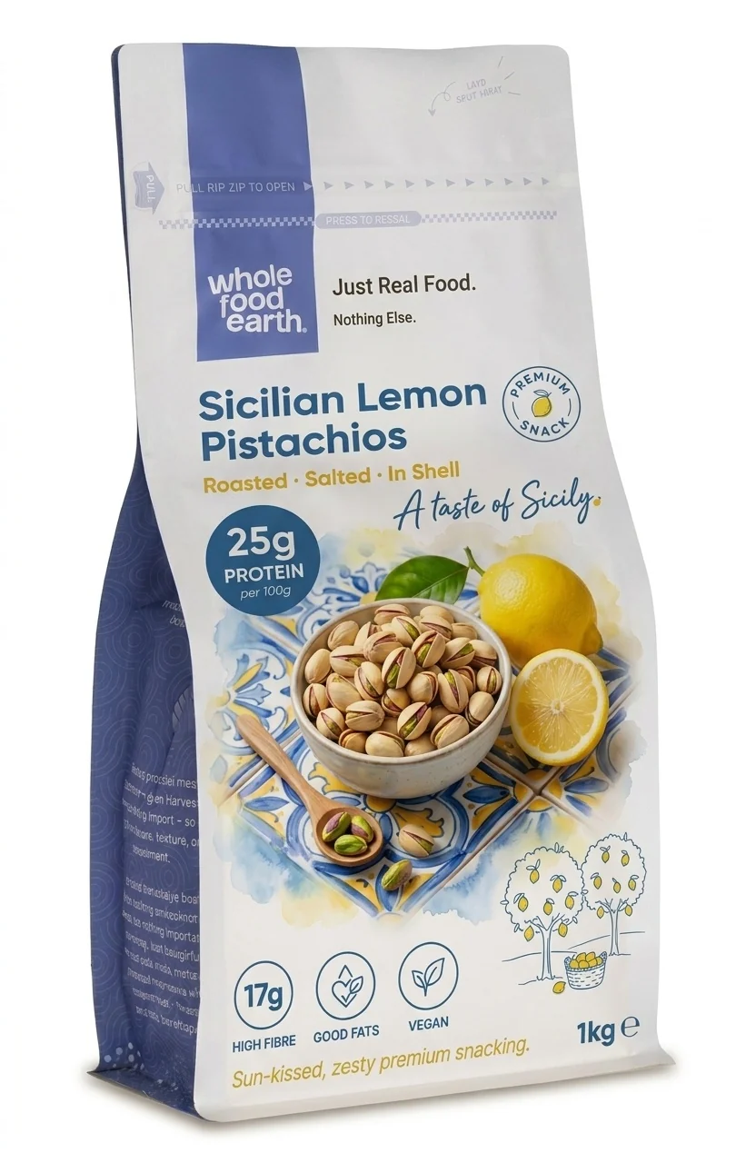Sicilian Lemon Roasted & Salted Pistachios - Image 4
