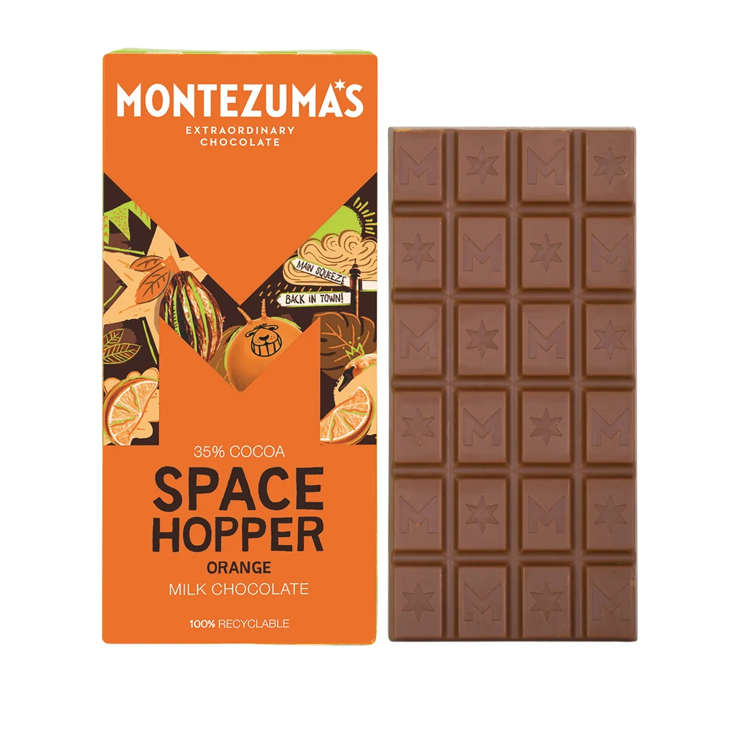 Space Hopper Orange Milk Chocolate - Montezuma's - 90g - Image 2