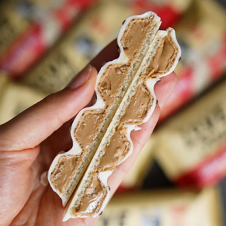 Vegan White Choc Cream Filled Wafer Bars - 44g - Love Raw - Image 2