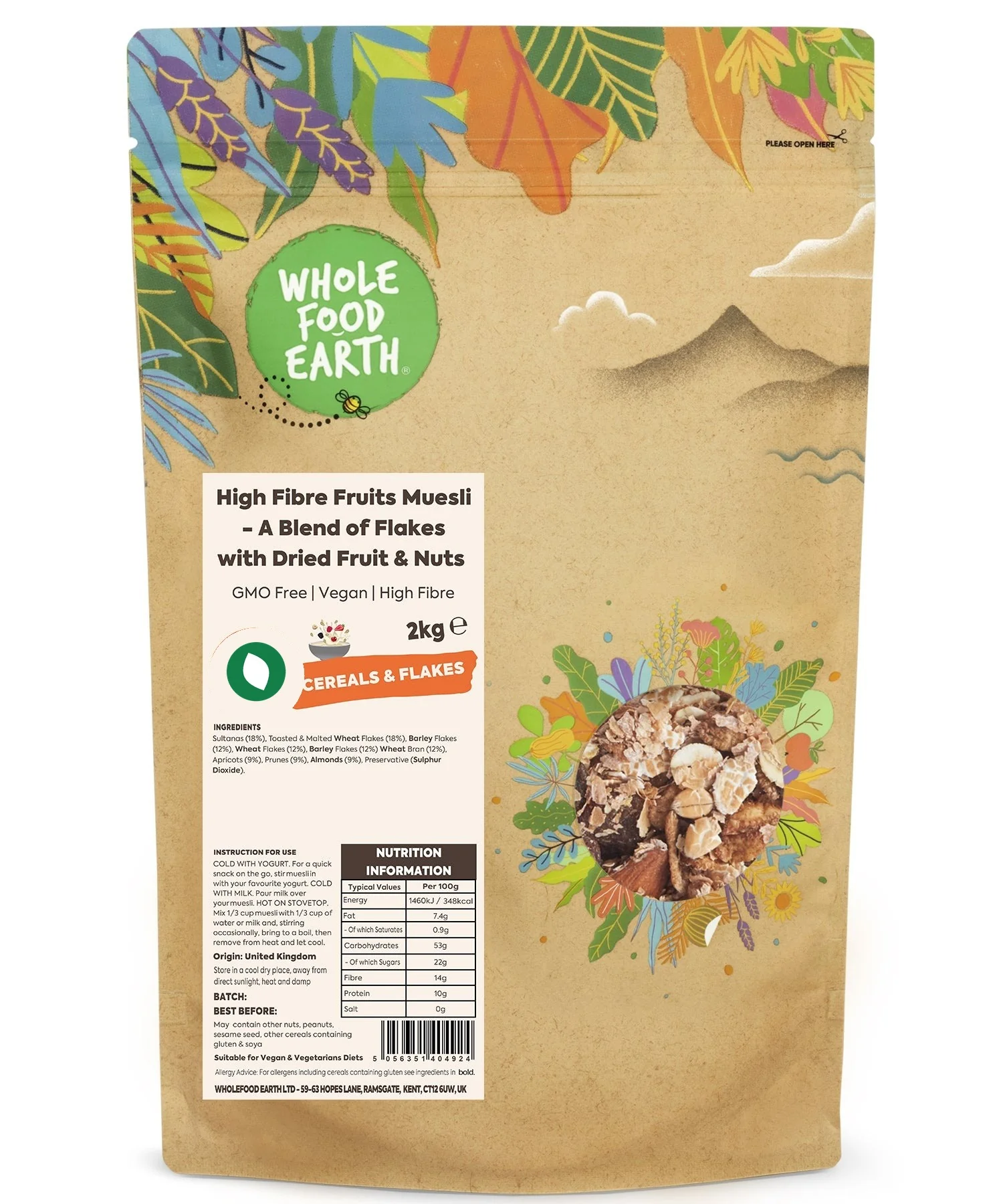 High Fibre Fruits Muesli - A Blend of Flakes with Dried Fruit & Nuts - Image 6
