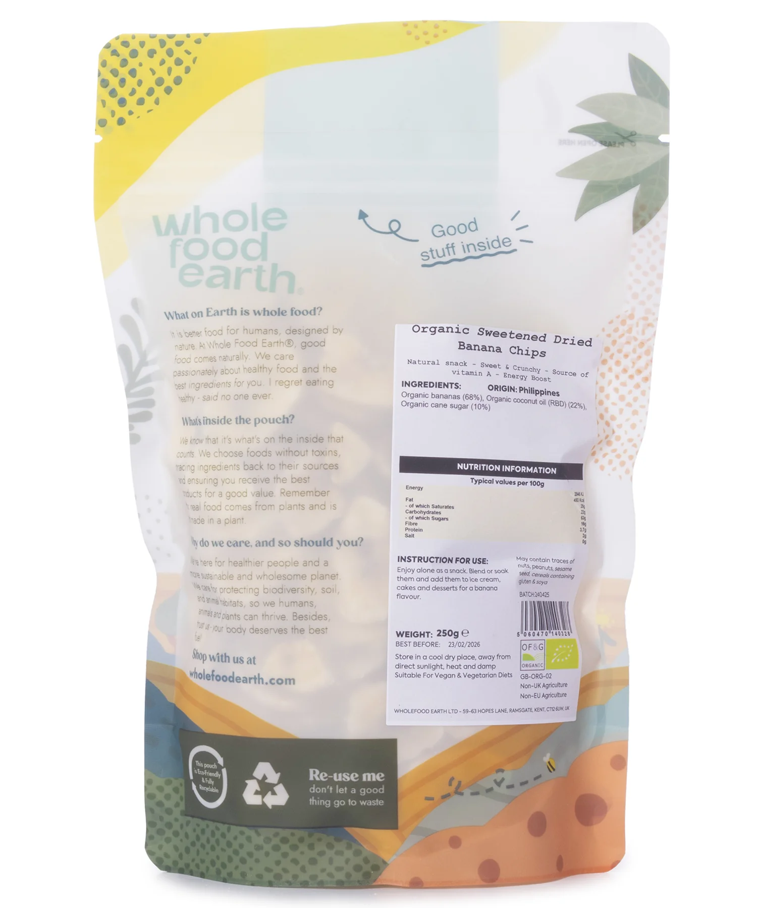 Organic Sweetened Dried Banana Chips - Image 4