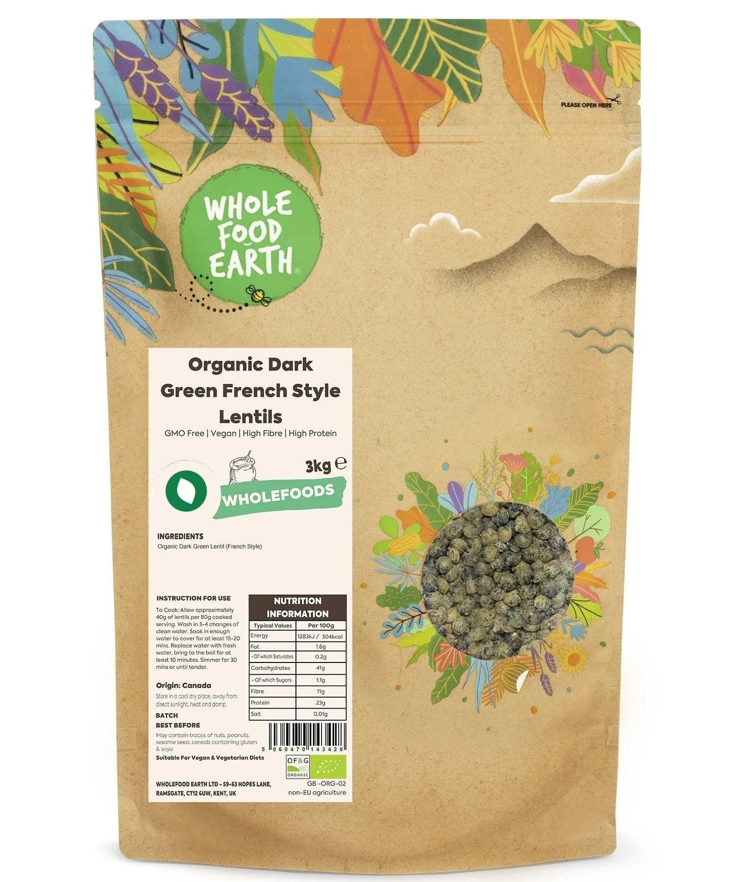 Organic Dark Green French Style Lentils - Image 12