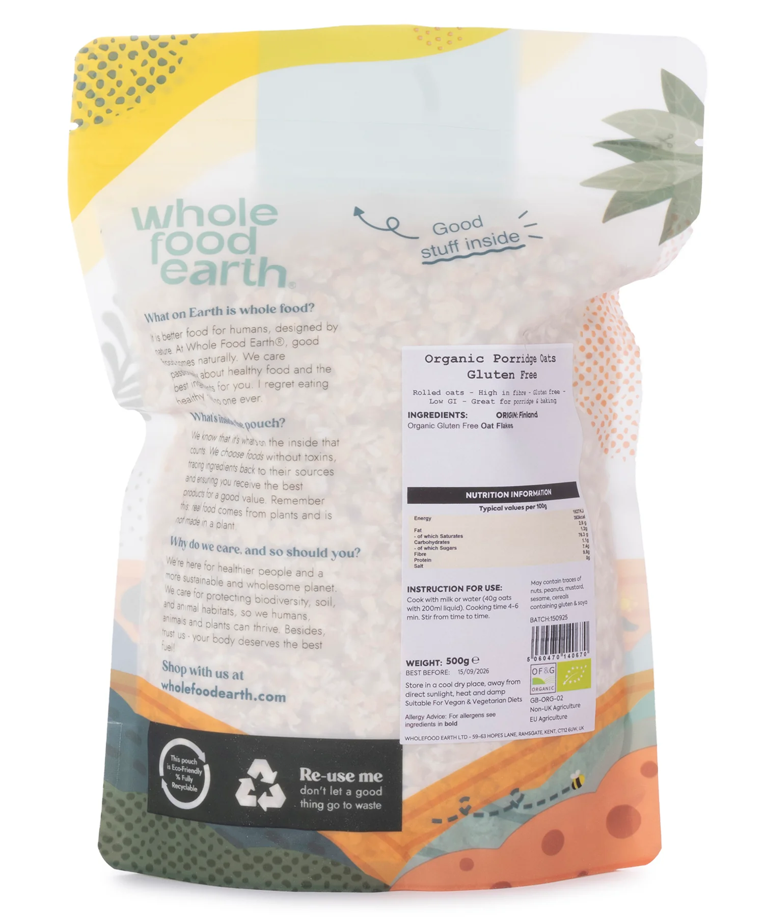 Organic Gluten Free Porridge Oats - Image 4