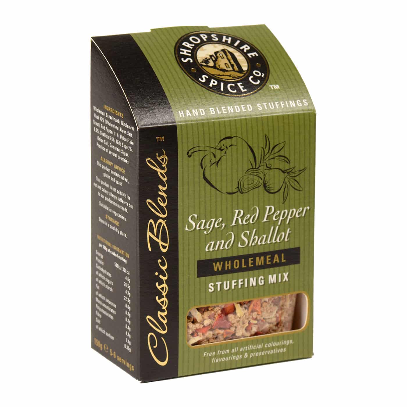 Wild Sage & Roast Onion Wholemeal Stuffing - Shropshire Spice - 150g