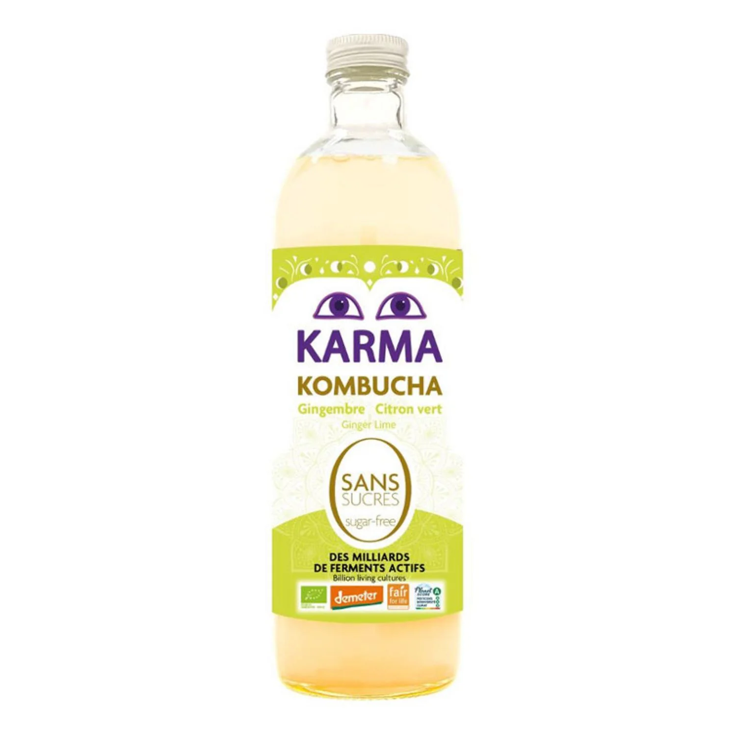 Zero Sugar Ginger & Lime - Karma Kombucha - 750ml